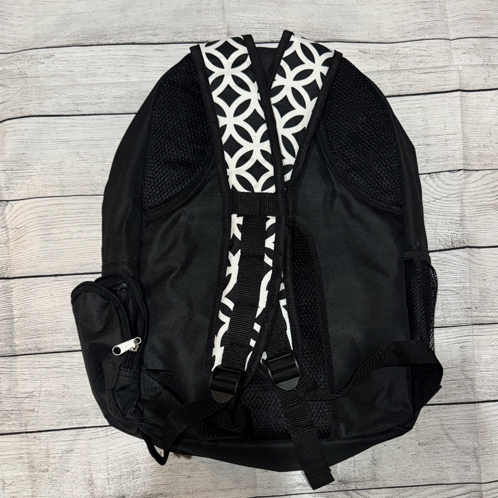 Black & White Patterned Backpack Monogrammed Wcg - image 2